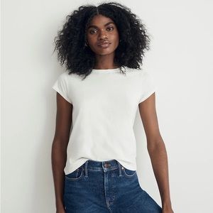 NWT Madewell Softfade Cotton Perfect Vintage Tee Short Sleeve Lighthouse White